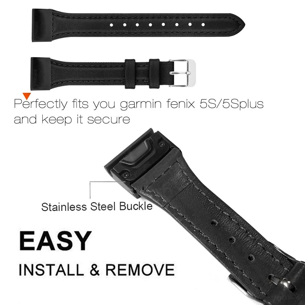YOOSIDE Fenix 6S женский браслет 20 мм QuickFit из натуральной кожи ремешок браслет для Garmin Fenix 5S/Fenix 5S Plus