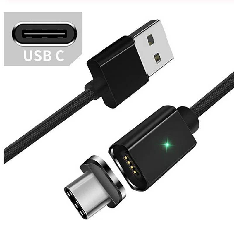 1 м/2 м Магнитный Micro usb type C два в одном кабель для быстрой зарядки кабель для передачи данных USB зарядное устройство для samsung S9 S8 huawei P30