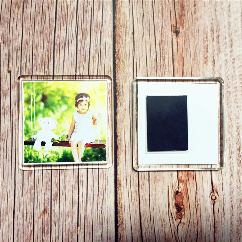 QUALITY PREMIUM CLEAR ACRYLIC BLANK FRIDGE PHOTO FRAME