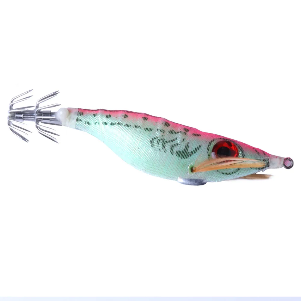 20Pcs Squid Jig 3D Big Eye Shrimp Fishing Lure Squid Cuttlefish Jig Hook 10CM 12G Cuttlefish Lures Octopus Bait