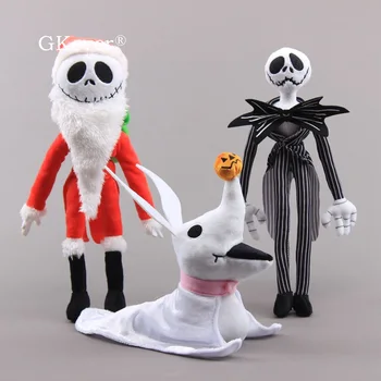 

3 Styles The Nightmare before Christmas Ghost Dog Zero Jack Skellington Santa Jack Children Xmas Gift 20-30cm
