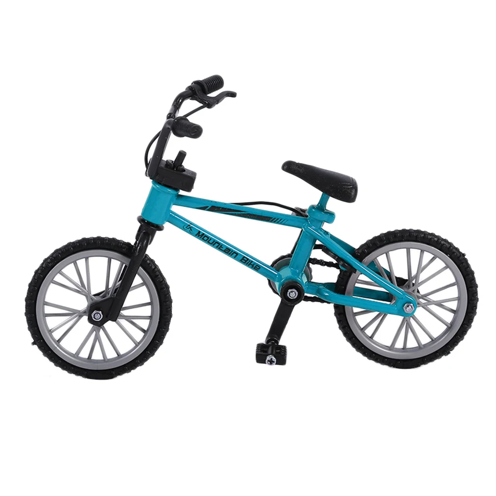 

Alloy mini Finger Bikes Finger board bicycle Toys With Brake Rope Blue Simulation Alloy Finger bmx Bike Children Gift Mini Size
