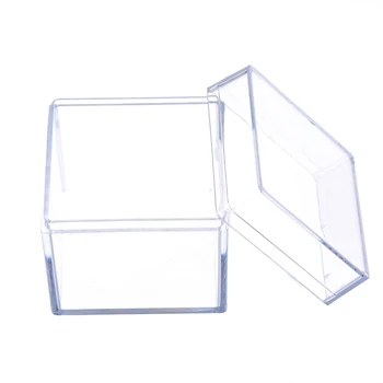 

2020 New Clear Acrylic 5 Sided Jewelry Display Storage Box Case Square Cube Props Box