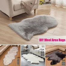 Моющиеся мягкие длинные меховые пушистые ковры и ковры для дома, гостиной, спальни, шерстяные ковры из овчины, теплые коврики