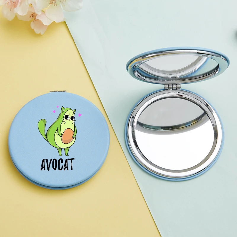 Art Plant Flower Pattern Mirror Cartoon Personality Portable Round Mirror Mini Makeup Mirror Gift Giveaway 2