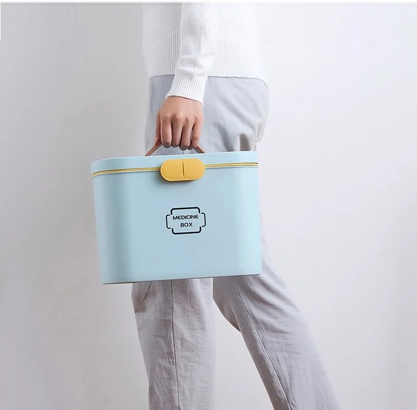 

Контейнер для первой помощи, органайзер для хранения, большая медицинская коробка, пластиковый контейнер, многоуровневый контейнер для лекарств, нордический домашний контейнер для лекарств