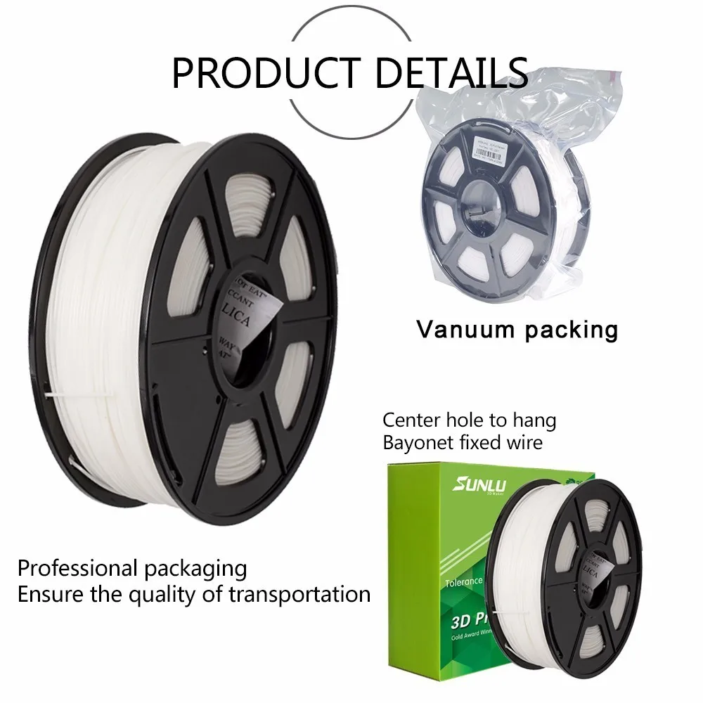 SUNLU PLA 3D печатная нить 1кг 1 75 мм 2/3/5/10 кг нити для принтер и ручка eco friendly Материал