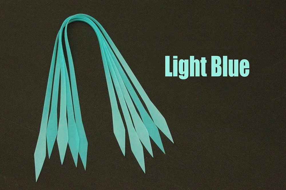 Tigofly 20 шт./партия рыболовные Силиконовые юбки DIY SpinnerBait Buzzbait кальмары резиновые приманки с крючками делая Стример Летать связывая материалы - Цвет: Light Blue