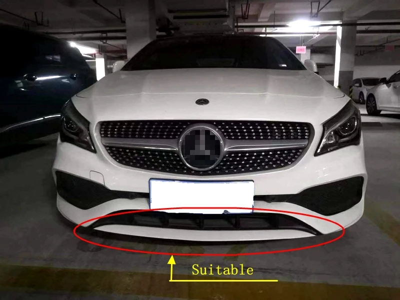 Для Mercedes-Benz CLA W117 CLA200 CLA180 CLA250- автомобиль ABS передний спойлер авто диффузор Бампер протектор украшения