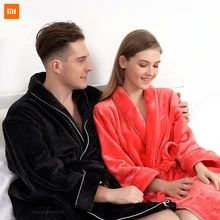 Xiaomi Mijia хлопковый Халат для пары домашнего интерьера комфортный мягкий дышащий обтягивающий плотный длинный Романтический