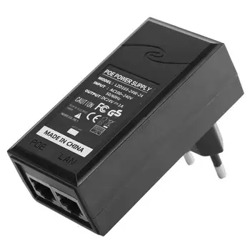 

POE Power Supply 48V 0.5A 30W Wall EU Plug POE Injector Ethernet Adapter for POE Switch TV Game Console Network IP Router