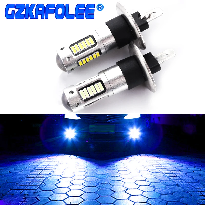 Gzkafolee лампы для автомобильных фар h1 светодиодные 4014 30-SMD цвет белый красный