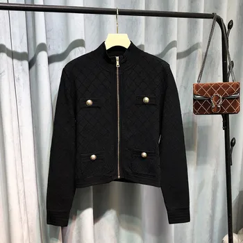 

2020 Autumn New High quality Knit coat Chic pockets zipper cardigans C082