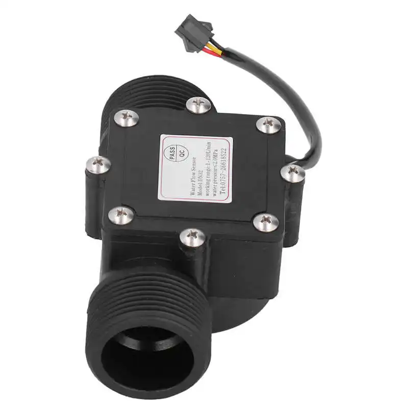 

DC3-24V Water Sensor 1-120L/min G1.65in Industrial Meter Pipe Water Flowmeter Counter Hall Sensor YF-DN32