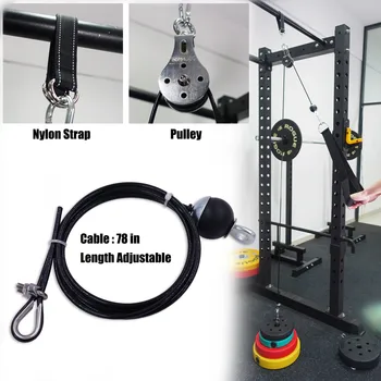 Fitness Pulley Cable System DIY Loading Pin Lifting Triceps Rope Machine Workout Adjustable Length Home Gym Sport Accessories 2