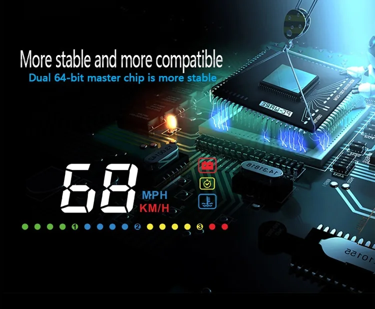 Newest Best Sell Car projector Speedometer OBD2/OBDII 3.5 inch Car HUD A200 Car Head Up Display HUD