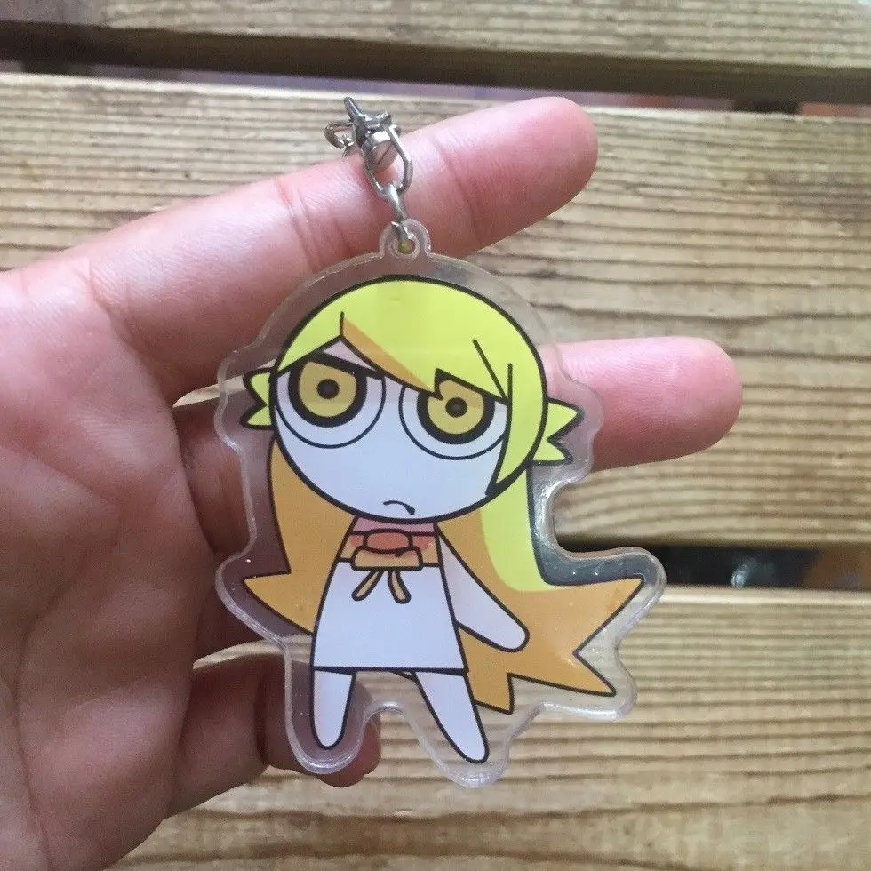 Аниме Bakemonogatari Oshino Shinobu акриловый брелок на ремешке для ключей сумка подвесная 6 см