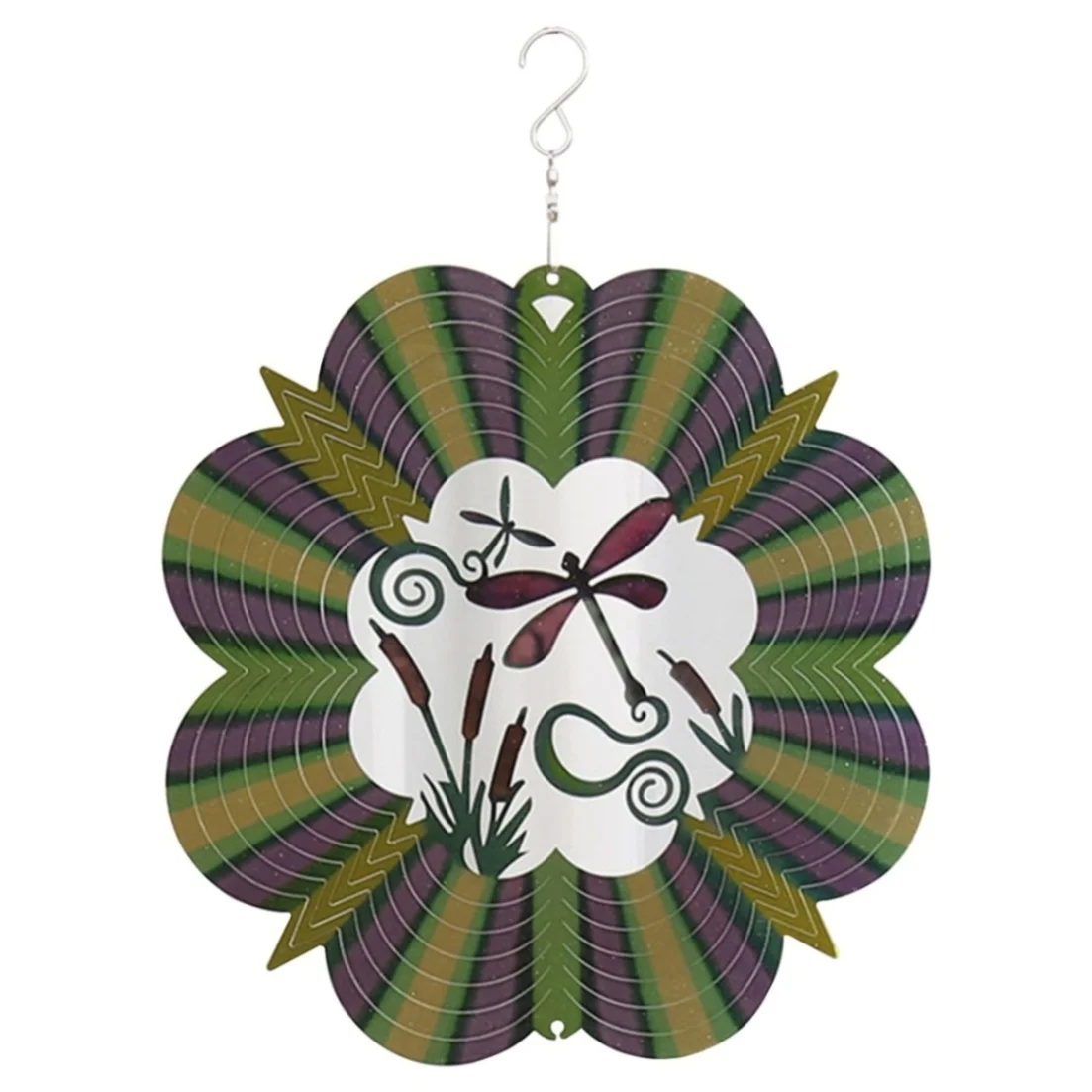 Swivel Wind Chimes Hanging Wind Spinner with S Hook Decoration Ornament Gift Colorful Craft Dreamcatcher Wind Chimes Art Pendant - Цвет: 8