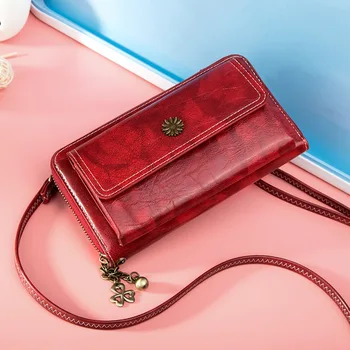 

Fashion Women Wallets Long Wallet Small shoulder crossbody bag Purse Leather Clutch Card Holder Lady Purse Zipper Phone Pocket