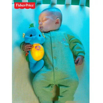 

Fisherren's New Baby Soothing Educational Toys New Version of Sound and Light Soothing Hippocampus Musical Flashing Soft Unisex