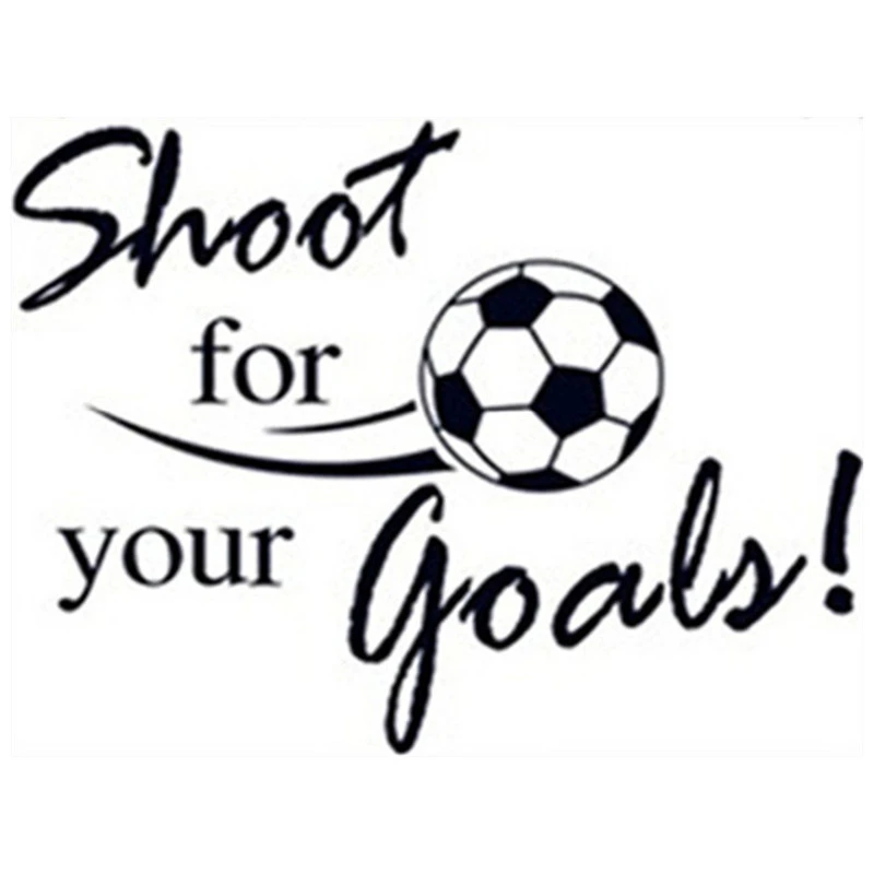 Soccer Quotes For Kids Soccer Quotes Wall Decals "Shoot For Your Goals" 3D Football Vinyl Stickers  Kids Room Decoration Sport Poster Wallpaper 60*45Cm - Wall Stickers -  Aliexpress
