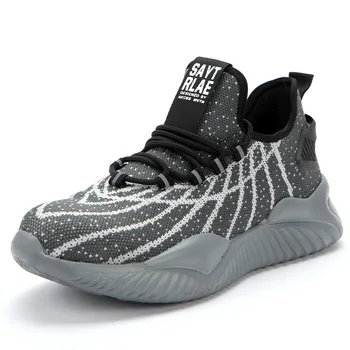 

X03 Breathable Safety Shoes Men Work Boots Steel Toe Cap Puncture-Proof Indestructible Security Shoes Light Comfortable Sneakers