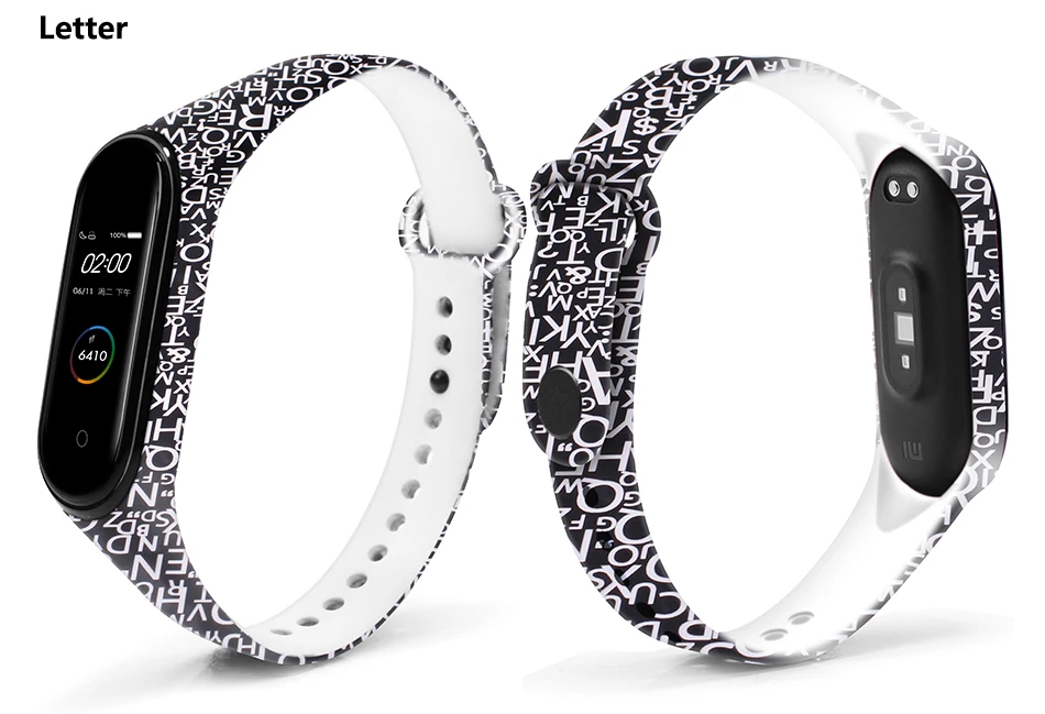 BOORUI mi band 4 ремешок умные аксессуары персонализированный принт различные цветы силиконовый сменный ремешок для xiaomi mi band 3/4