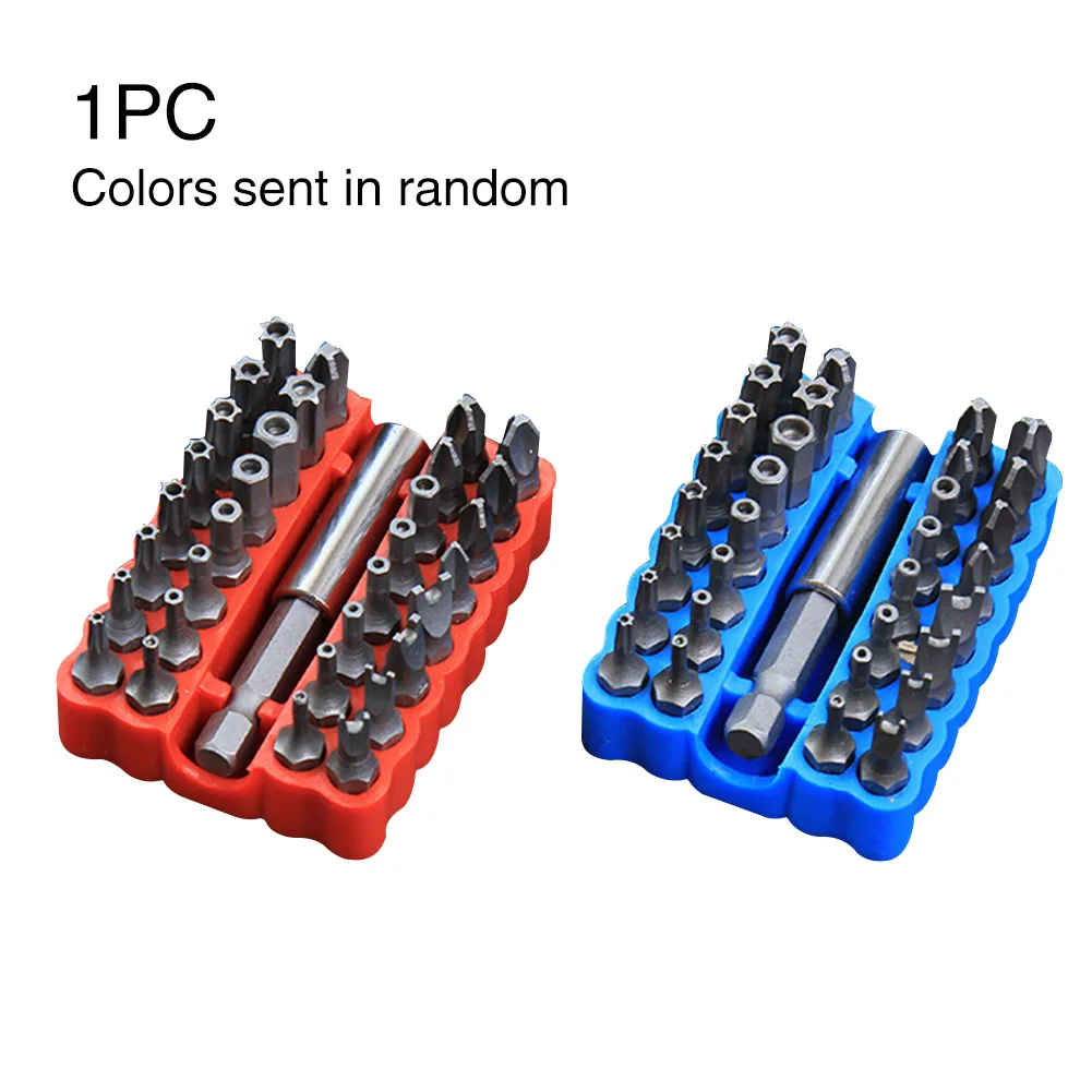 33pcs Durable High Hardness Professional Allen Bolts Remover Screw Bit Set Speed Out Extension Rod With Box Easy Apply Magnetic