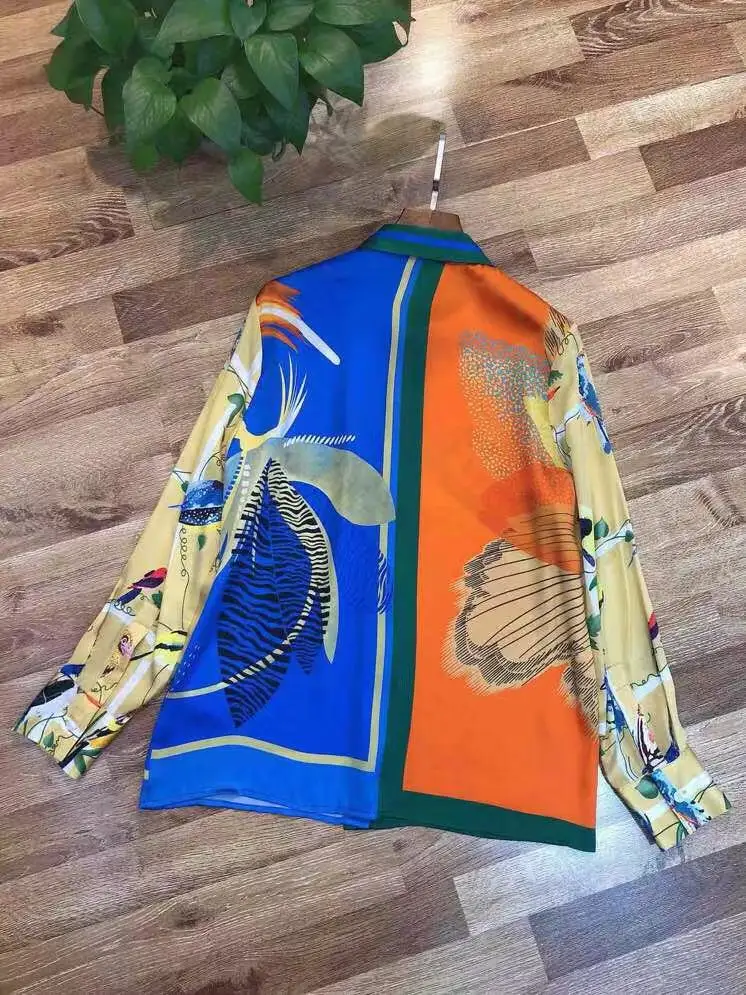 AH12346, модные женские блузки и рубашки,, Подиумные, Роскошные, известный бренд, Европейский дизайн, вечерние, стильная женская одежда
