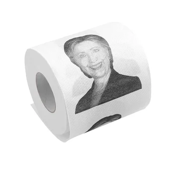 

Hillary Clinton Donald Trump Dollar Humour Toilet Paper Gift Dump Funny Gag Roll