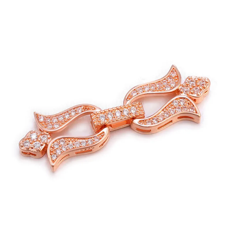Rose Gold Juya DIY украшения из жемчуга крепления поставки застежка застежки аксессуары для бисероплетения натуральные камни жемчуг Изготовление ювелирных изделий - Цвет: Rose Gold