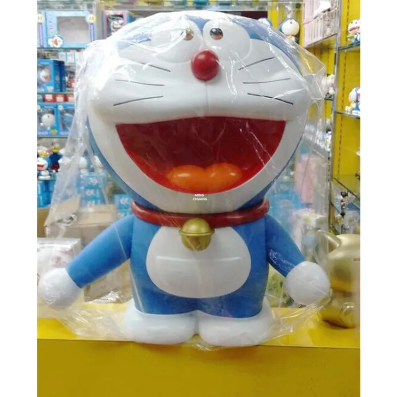 " Doraemon спасательная коробка мультяшное украшение креативное Искусство ремесло детский подарок Виниловая фигурка Коллекционная модель игрушечная коробка 18 см V284