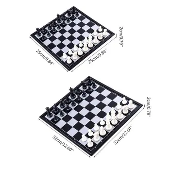 

3 in 1 Foldable Magnetic International Chess Backgammon Checkers Set Board Game