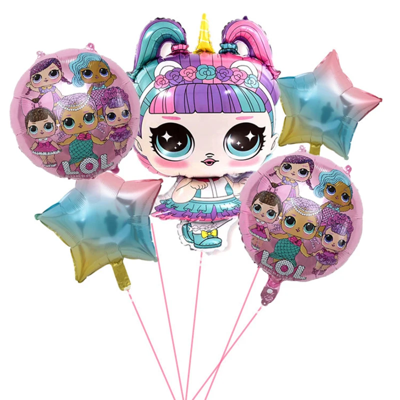 LOL Surprise Dolls Cartoon Anime Figures Girls Birthday Party Decoration Balloons Set Kids Aluminum Film Christmas Gift | Дом и сад