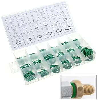 

18 Grid 530pcs Rubber O Ring O-Ring Seals Gasket Silicone Rubber Ring Car Air Conditioner Compressor Seal Ring