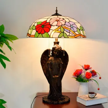 

pastoral morning glory angel decoration large desk lamp hotel lobby bar lamp act the role ofing restoring ancient ways