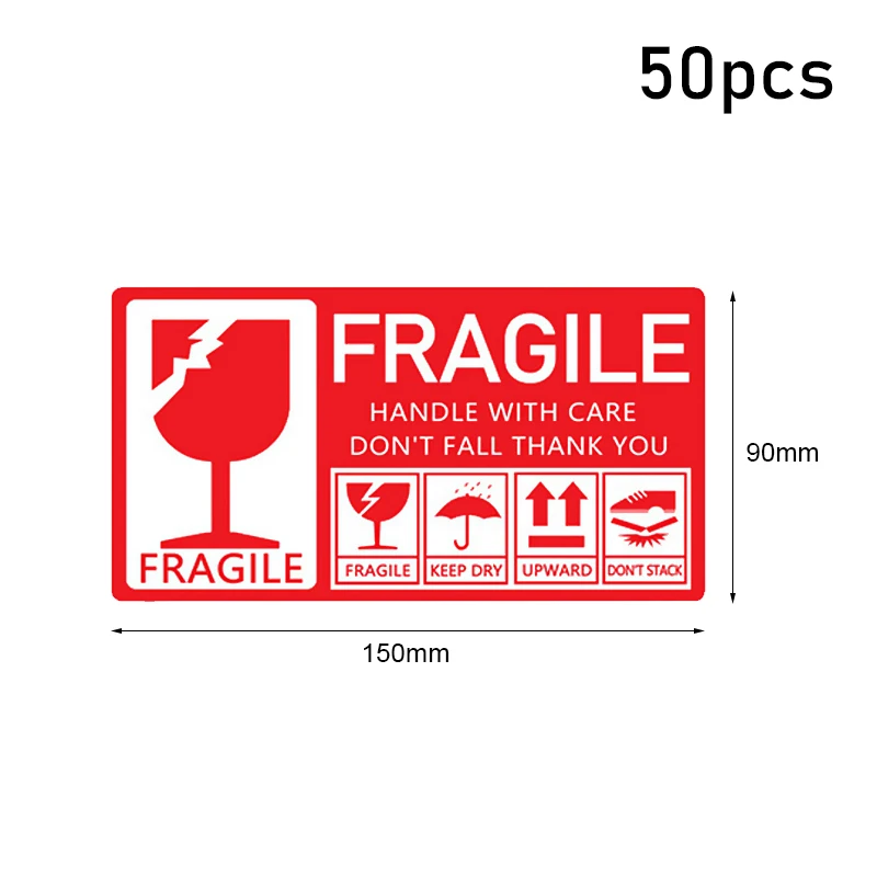 Fragile Warning Label Stickers Logistics Accessories Hazard The Goods  Handle With Care Warning Labels Express Label Adhesive 