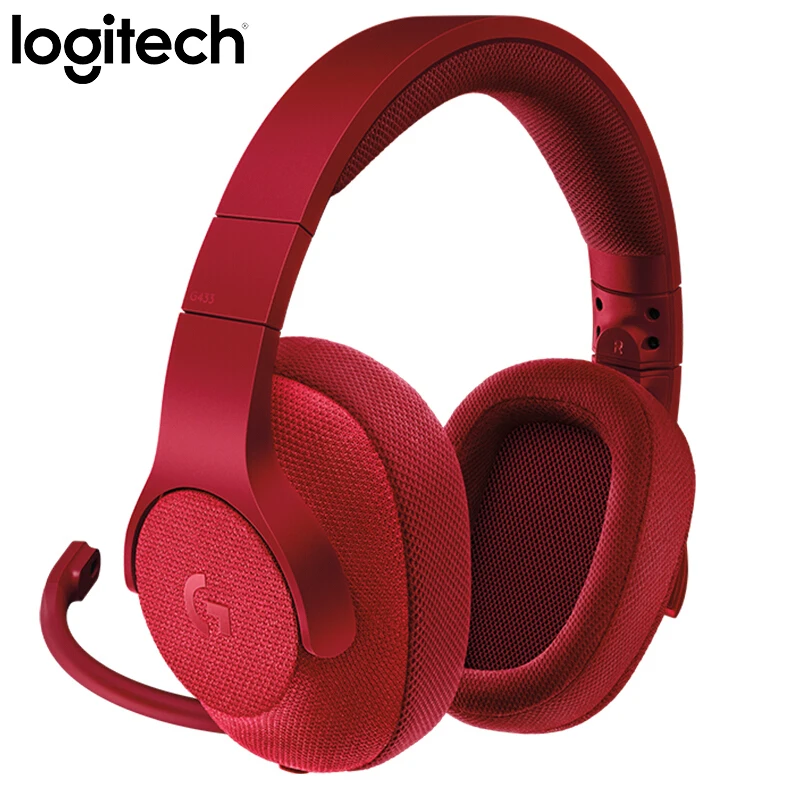 RED Игровая гарнитура с объемным звучанием logitech G433, 7,1, 3D позиционное аудио, объемное звучание для всех геймеров, проводные гарнитуры с микрофоном для ПК, PS4, Xbox VR - Цвет: RED