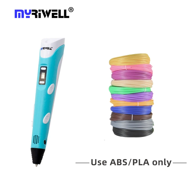 Myriwell New 3D Drawing Printing Pen  LED screen1.75mm ABS/PLA filament 3D Printer Pen creative best gift pens for kids