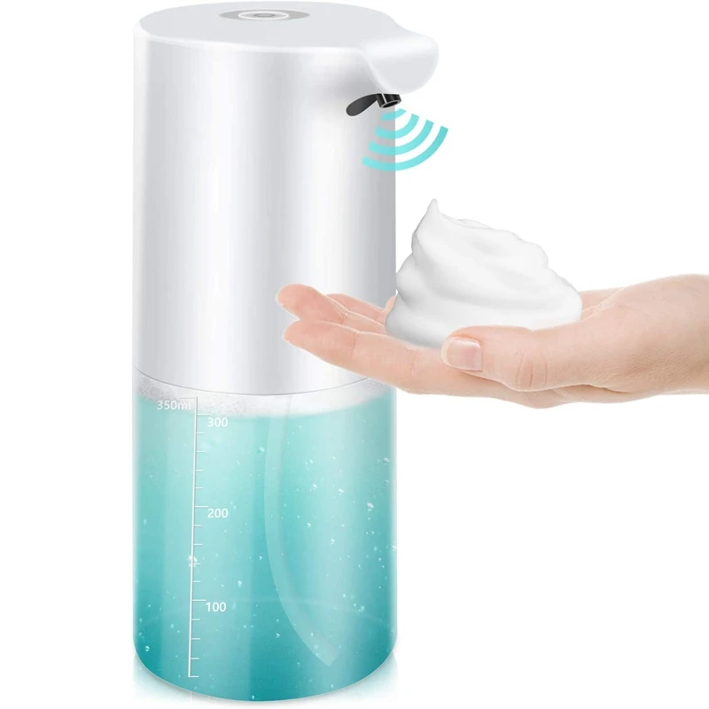 Dispensador de jabón automático para baño y cocina, dispensador de jabón líquido de espuma portátil sin contacto, recargable por USB