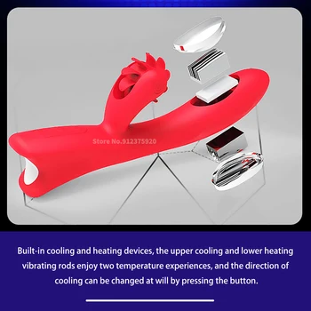 Adult Ice And Fire Vibrator Female Hand Held Dildo G Spot Clitoris Stimulator Sex Machines Toys For Women Vagina Masturbation 5