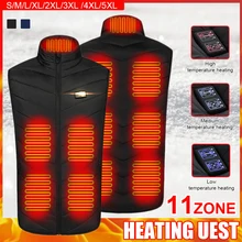 

11 Heated Vest Jacket Fashion Men Women Coat Clothes New Intelligent Electric Heating Thermal Warm Clothes Winter Heated Hunt
