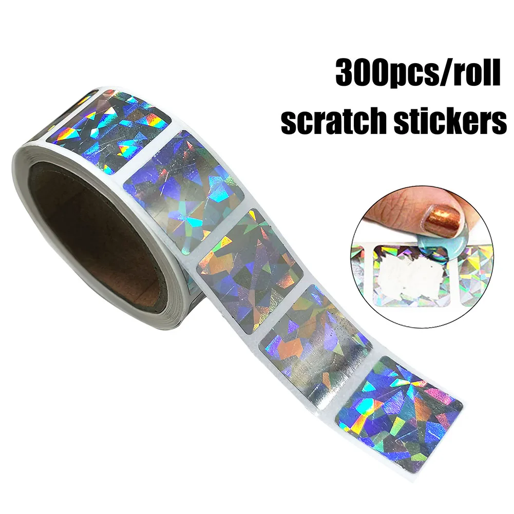 

300 Pcs Scratch Off Stickers Laser Color Scratch Sticker Labels Package Sticker