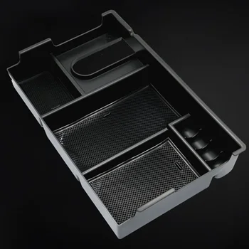 

Auto Storage Box Interior Inner Black Plastic Center Console For Toyota Tundra 2014-2018