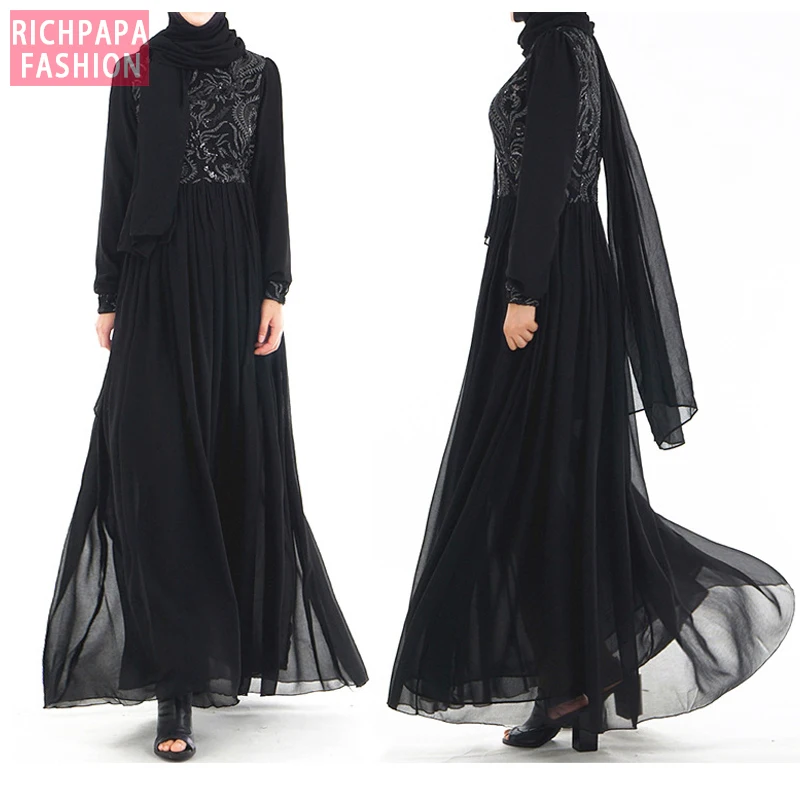 Vestido Sequin арабский абайя Дубай мусульманский хиджаб платье Турция Кафтан Sukienki для женщин Jurkjes кафтан Marocain халат Musulmane платья