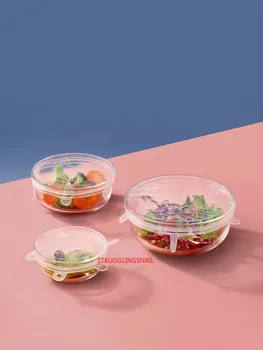

6 Pcs/Set Food Silicone Cover Cap Universal Silicone Lids For Cookware Bowl Reusable Stretch Lids Kitchen Accessories