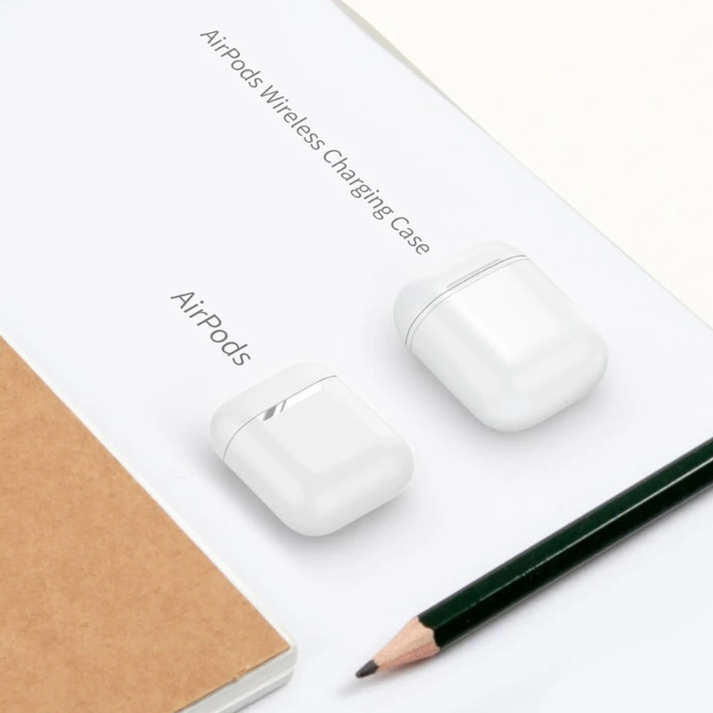 Беспроводной зарядный приемник чехол для Apple Airpods QI Стандартный Airpods беспроводной приемник совместим с любым Беспроводное зарядное устройство