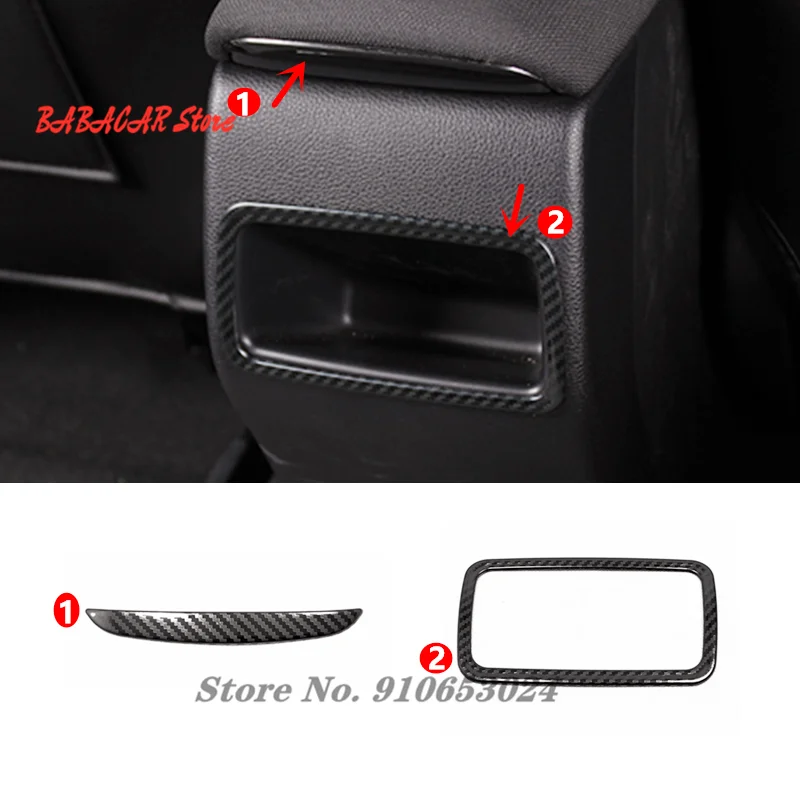 

For Toyota Corolla 2019 2020 Car Rear Armrest Storage Box Sequins Car Interior Styling Cover Stainless Steel Trim Accessories