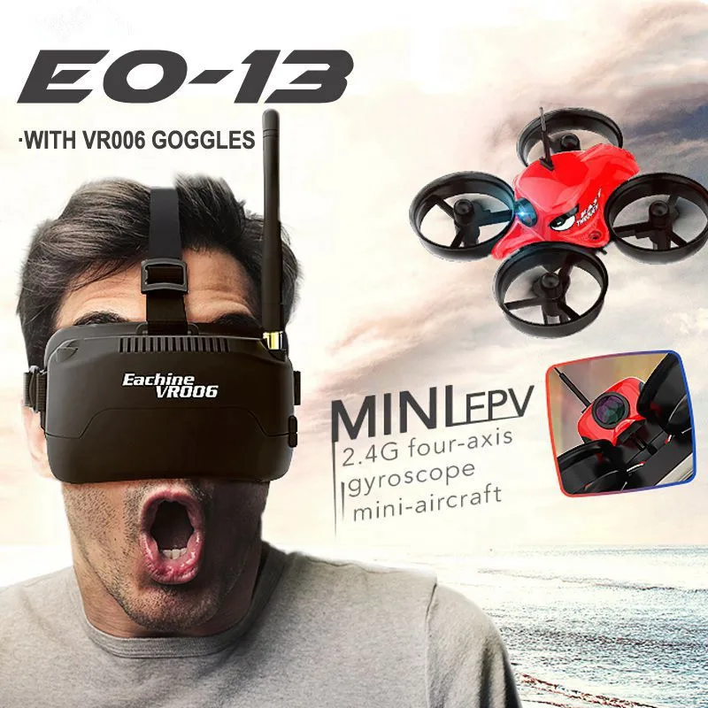 E013 микро FPV Радиоуправляемый гоночный Квадрокоптер с 5 8G 1000TVL 40CH камера VR006 VR 006 3