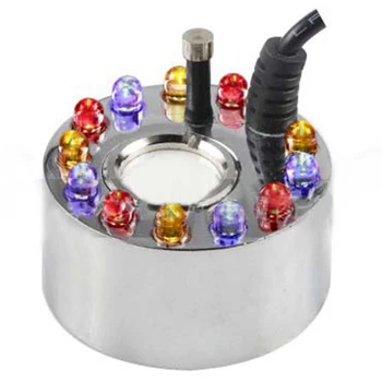 

Top Deals 24V Color Changing Ultrasonic Mist Maker Fogger Water Fountain Pond Atomizer Air Humidifier 12 LED with Adapter